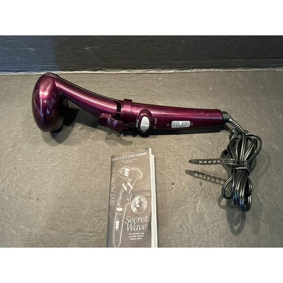 Infinity Pro by Conair Secret Wave 360° Rotation Model CD204 Purple Wave Iron - Picture 2 of 4